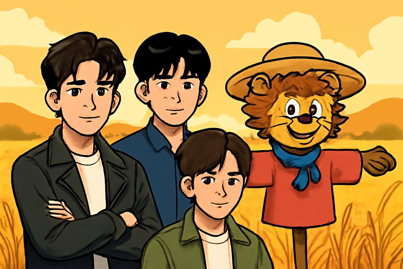 Lionboys Guard the Golden Fields